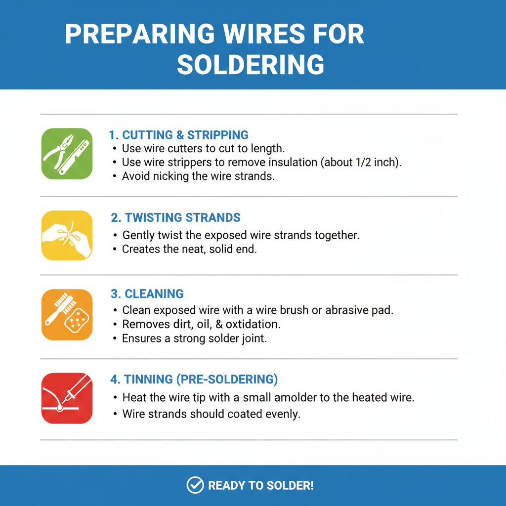 Preparing Wires for Soldering