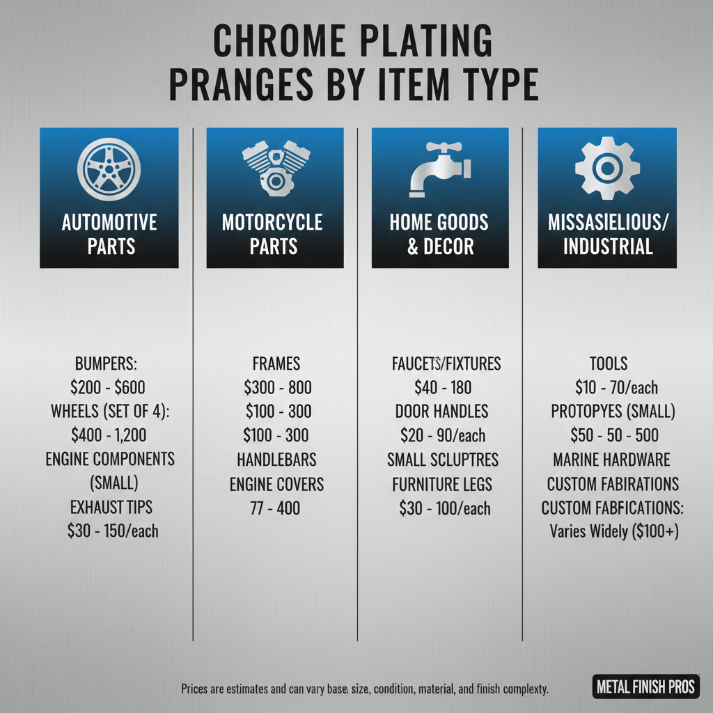 How Much Is Chrome Plating: Complete Cost Guide for 2026 2 Chrome Plating Price Ranges by Item Type