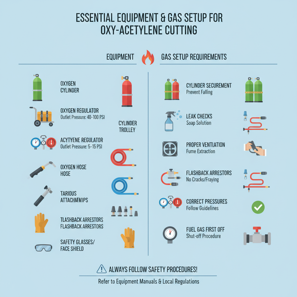 Essential Equipment and Gas Setup Requirements for Oxy Acetylene Cutting