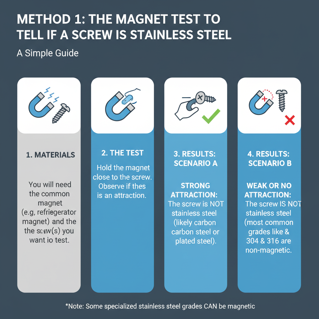How to Tell if a Screw is Stainless Steel: 7 Reliable Methods for Accurate Identification 2 Method 1: The Magnet Test to Tell if a Screw is Stainless Steel
