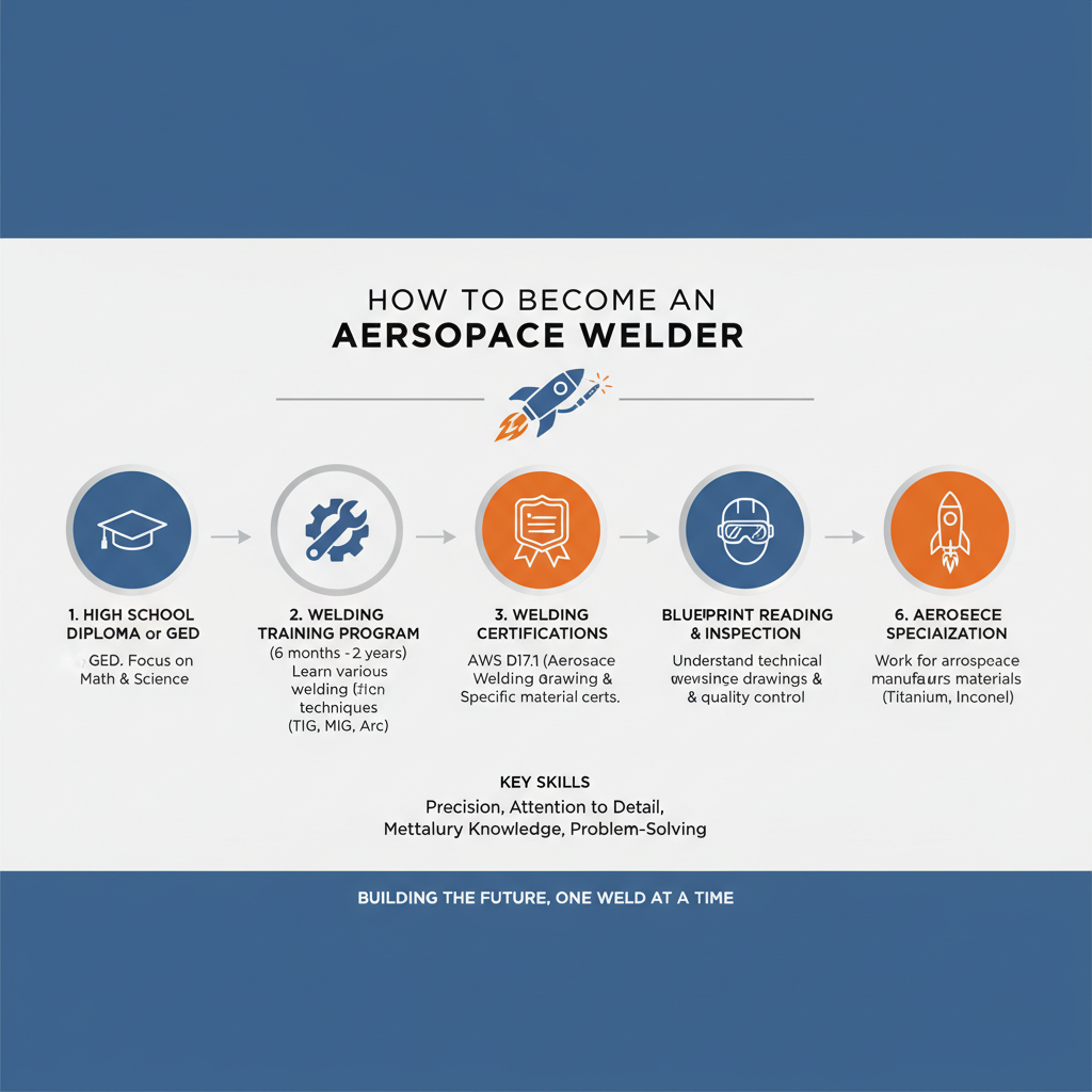 Make a infographics of How to Become an Aerospace Welder