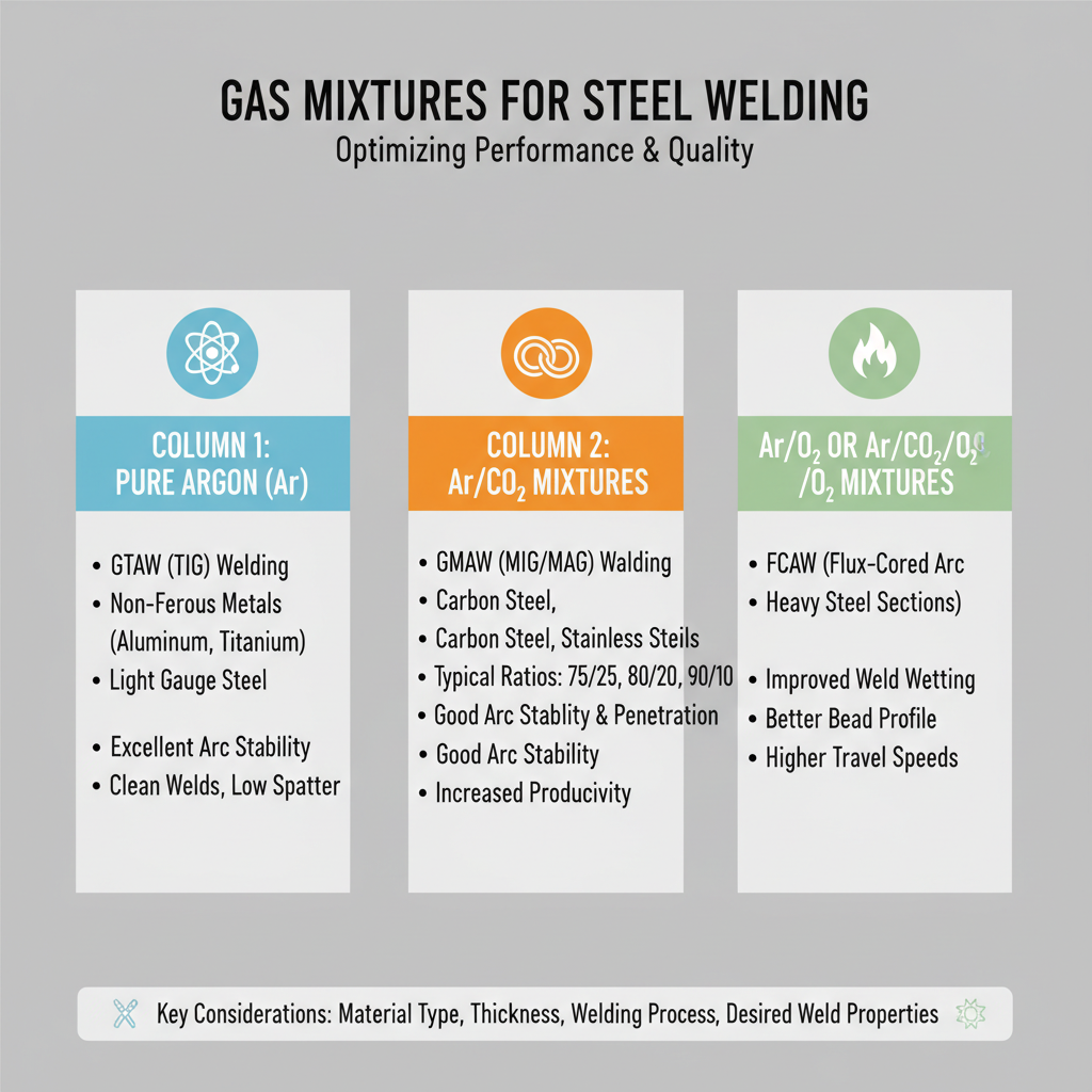 Gas Mixtures for Steel Welding