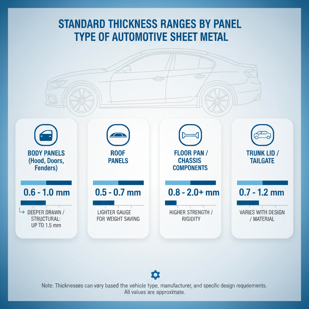 How Thick Is Automotive Sheet Metal? 1 Standard Thickness Ranges by Panel Type of Automotive Sheet Metal