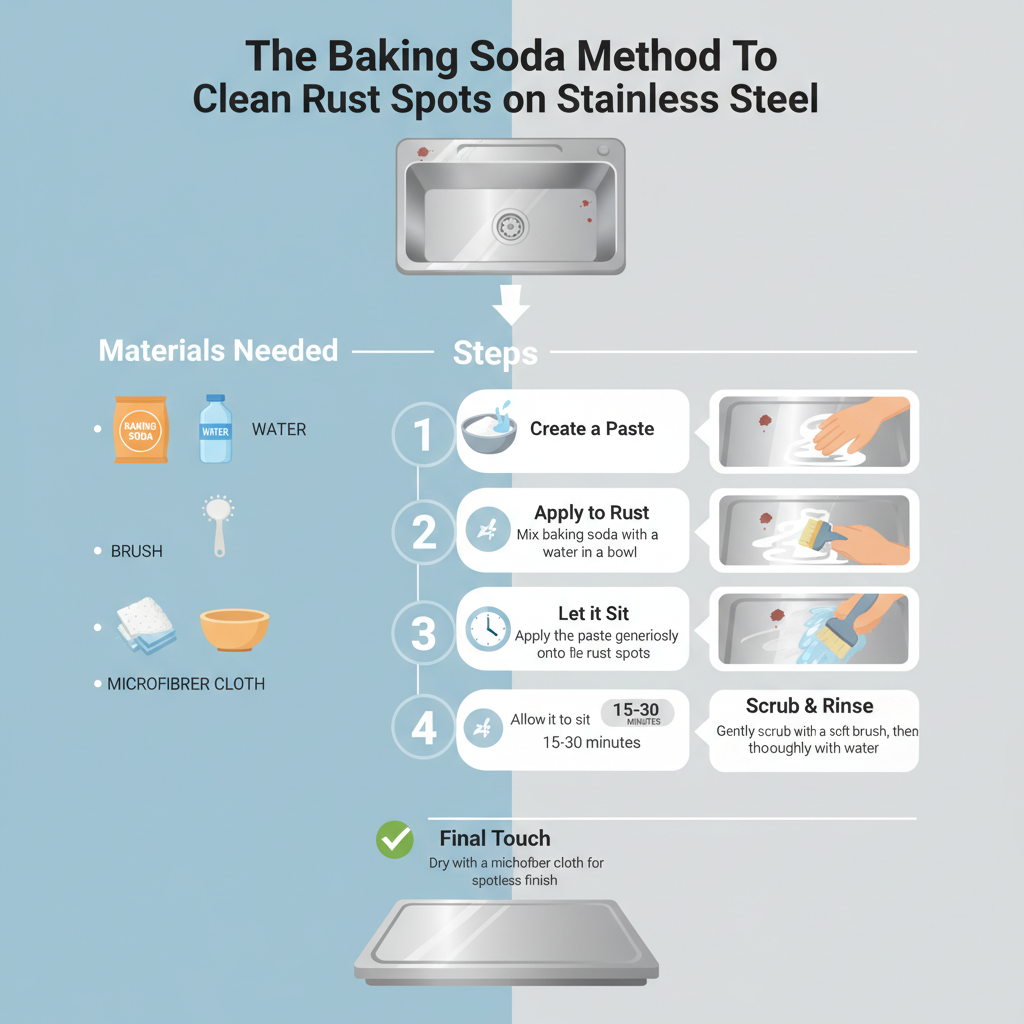 How to Clean Rust Spots on Stainless Steel? 3 The Baking Soda Method To clean Rust Spots on Stainless Steel