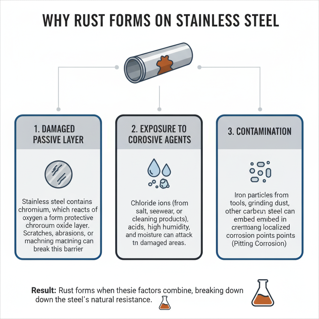 How to Clean Rust Spots on Stainless Steel? 1 Why Rust Forms on Stainless Steel