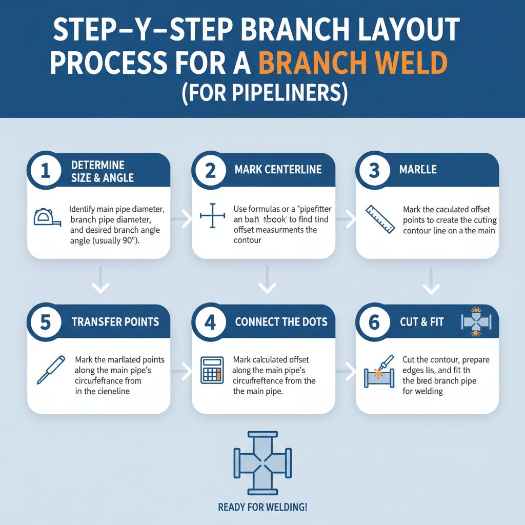 Step-by-Step Branch Layout Process of a Branch Weld for Pipeliners