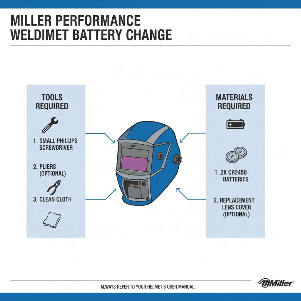 How to Change Battery in Miller Performance Welding Helmet? 2 Required Tools and Materialsto Change Battery in Miller Performance Welding Helmet