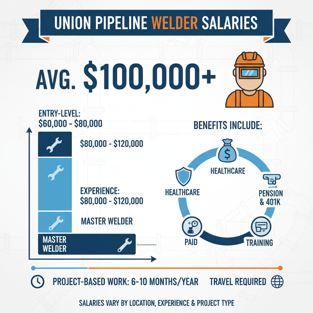 how much does a union pipeline welder make: Salary Guide 1 Average Union Pipeline Welder Salaries