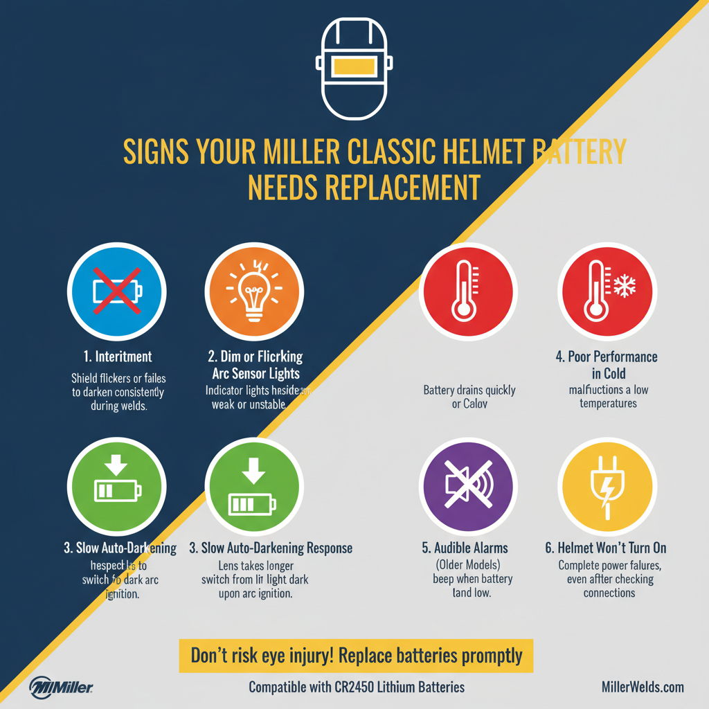 Signs Your Miller Classic Helmet Battery Needs Replacement
