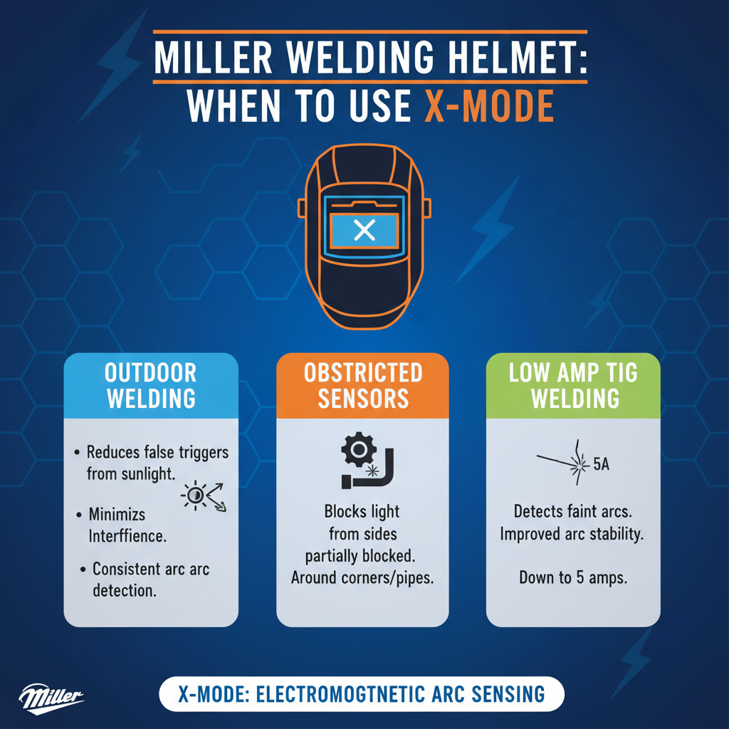 When to Use X Mode on Miller Welding Helmet