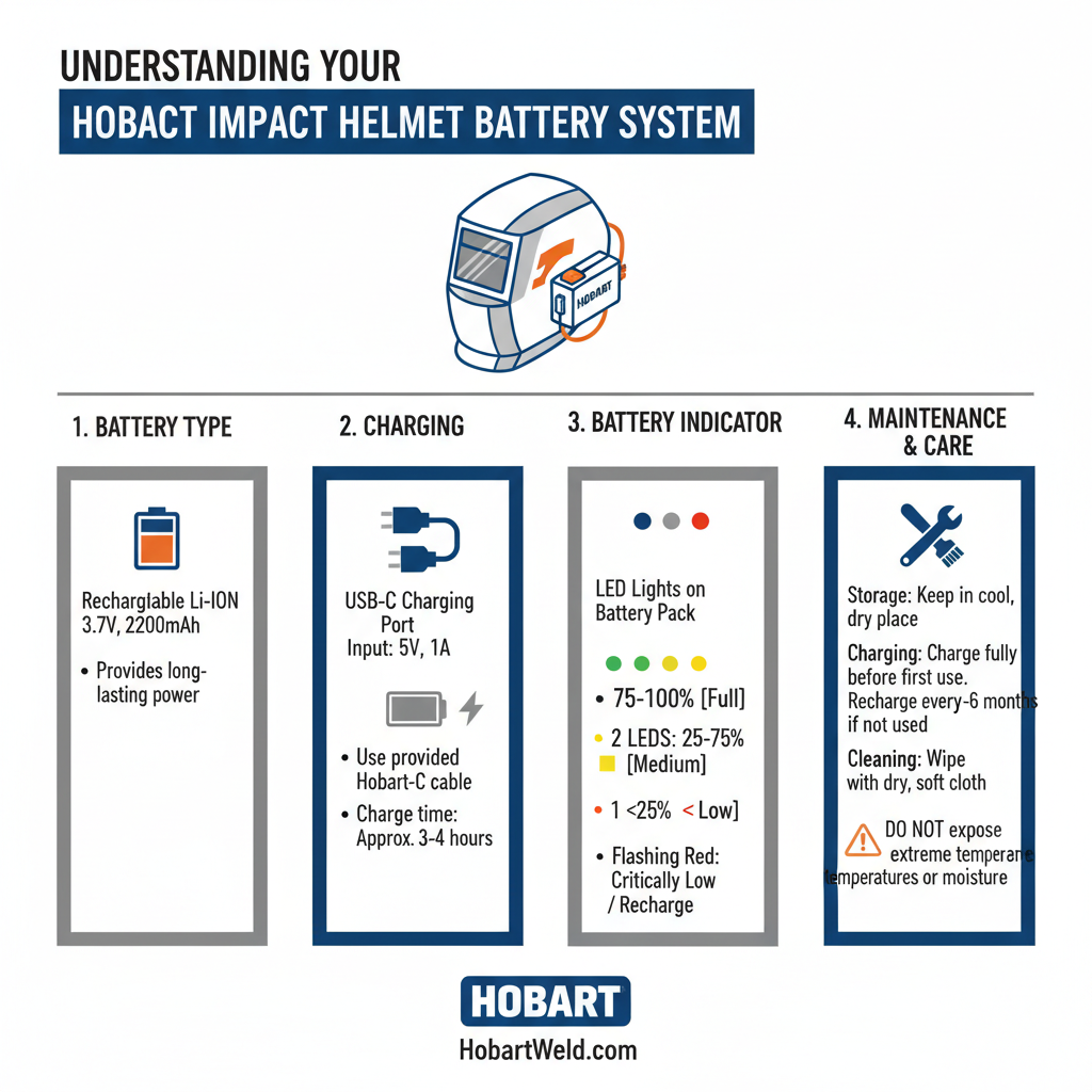 Understanding Your Hobart Impact Helmet Battery System