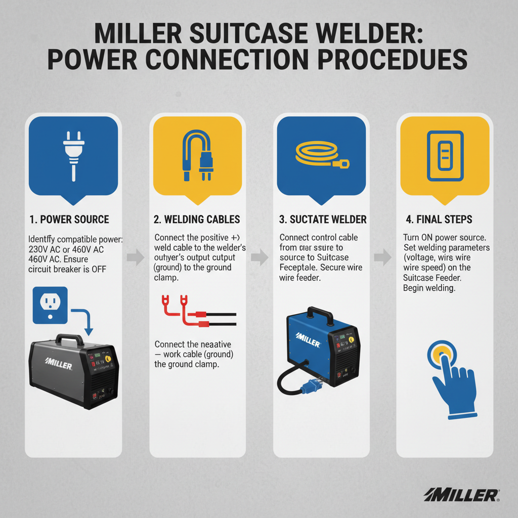 Power Connection Procedures to Hook Up a Miller Suitcase Welder
