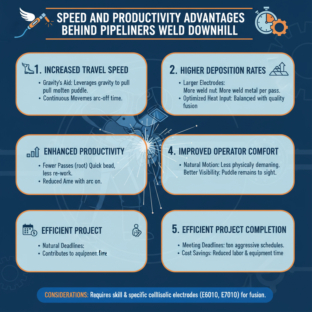 Speed and Productivity Advantages behind Pipeliners Weld Downhill