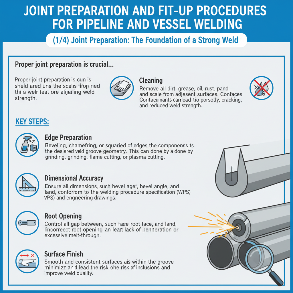 Joint Preparation and Fit-Up Procedures for Pipeline and Vessel Welding