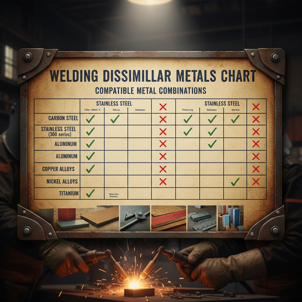 Welding Dissimilar Metals Chart: Compatible Metal Combinations