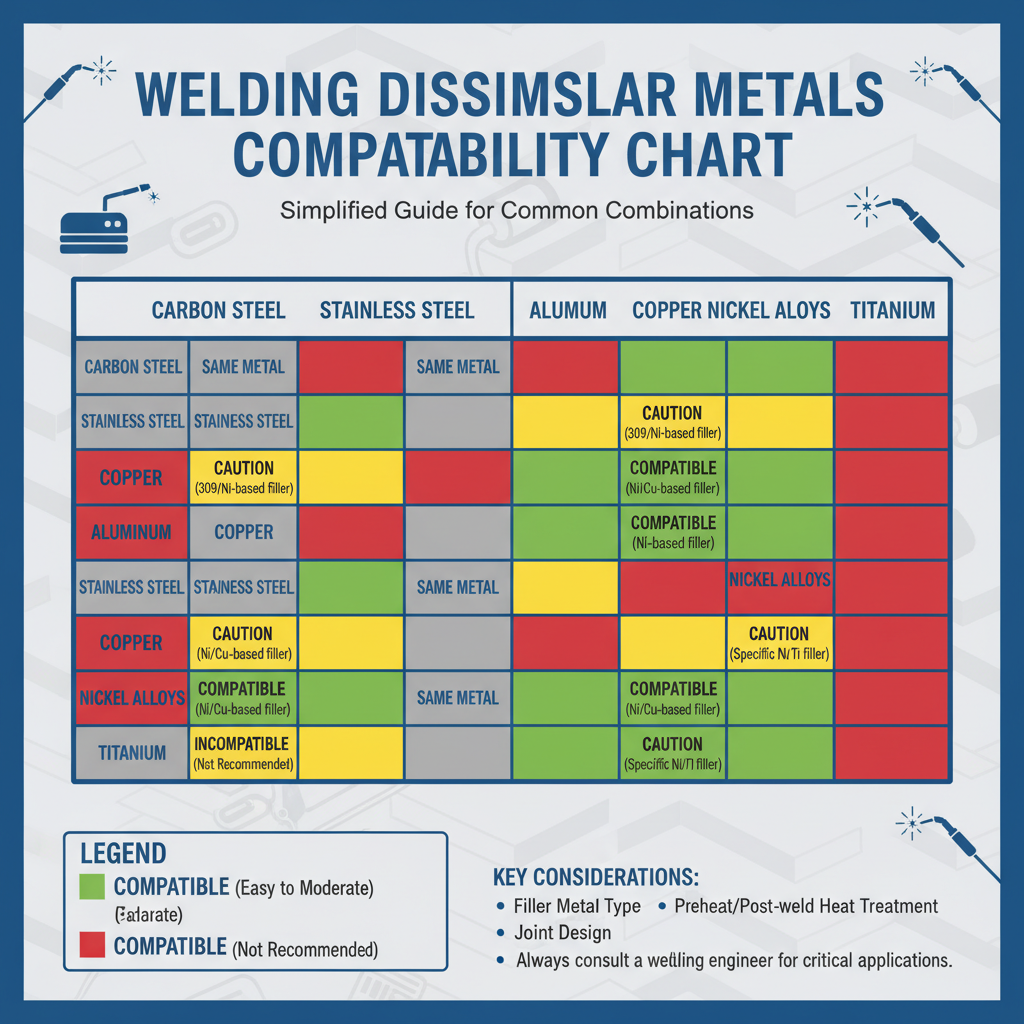 Welding Dissimilar Metals Compatibility Chart