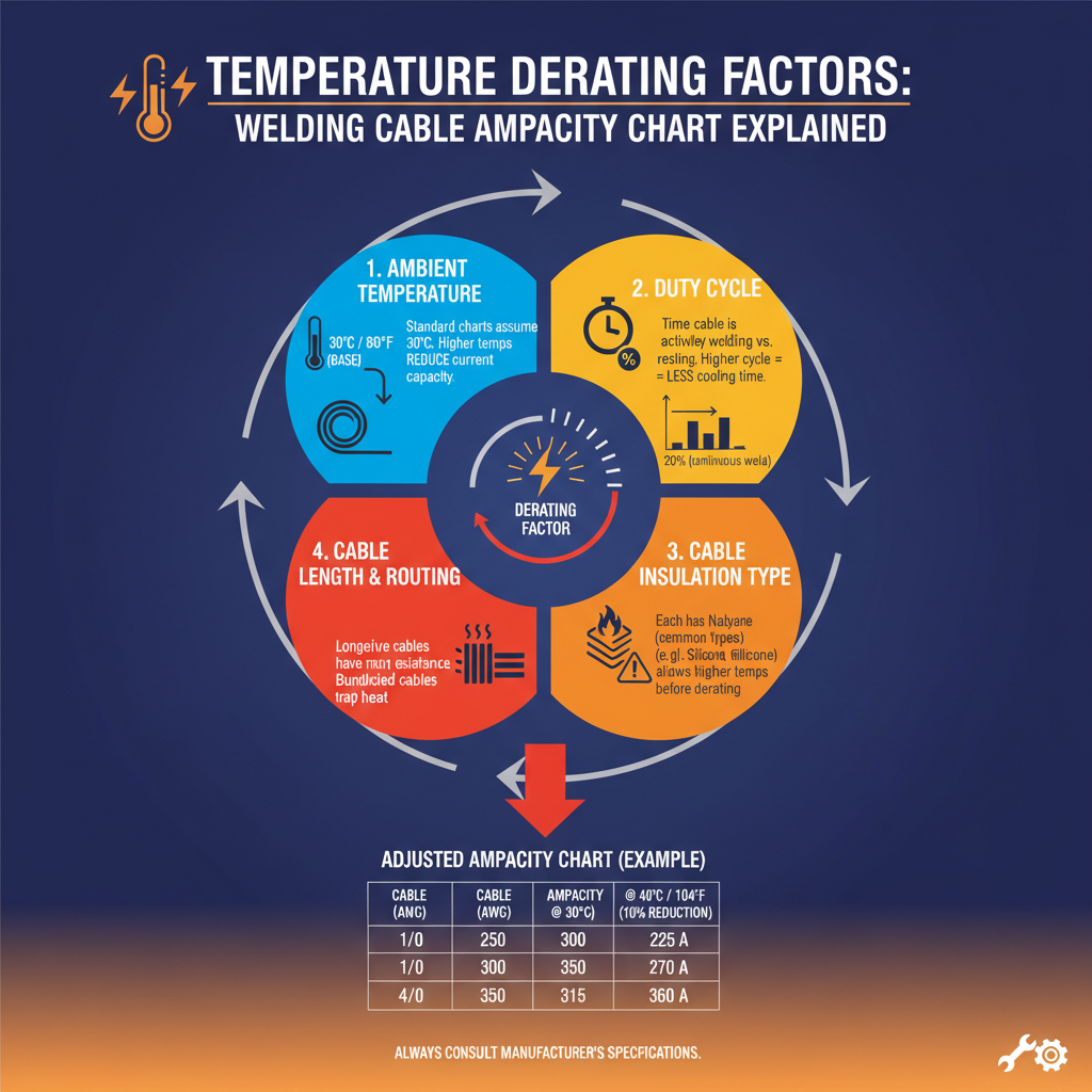 Temperature Derating Factors Behind Welding Cable Ampacity Chart