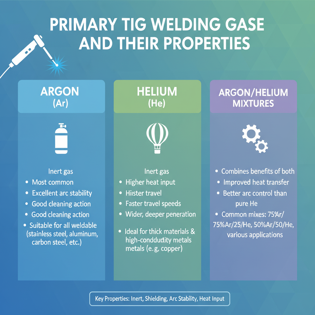 TIG Welding Gas Chart: Complete Guide to Shielding Gas Selection 1 Primary TIG welding gases and Their Properties