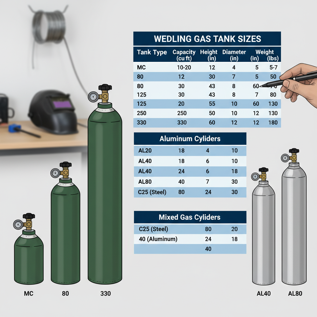 Welding Gas Tank Size Chart: Complete Guide to Cylinder Selection 2 Complete Welding Gas Tank Size Chart