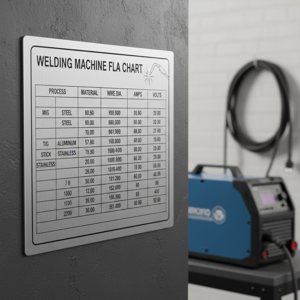 fla chart for welding machines