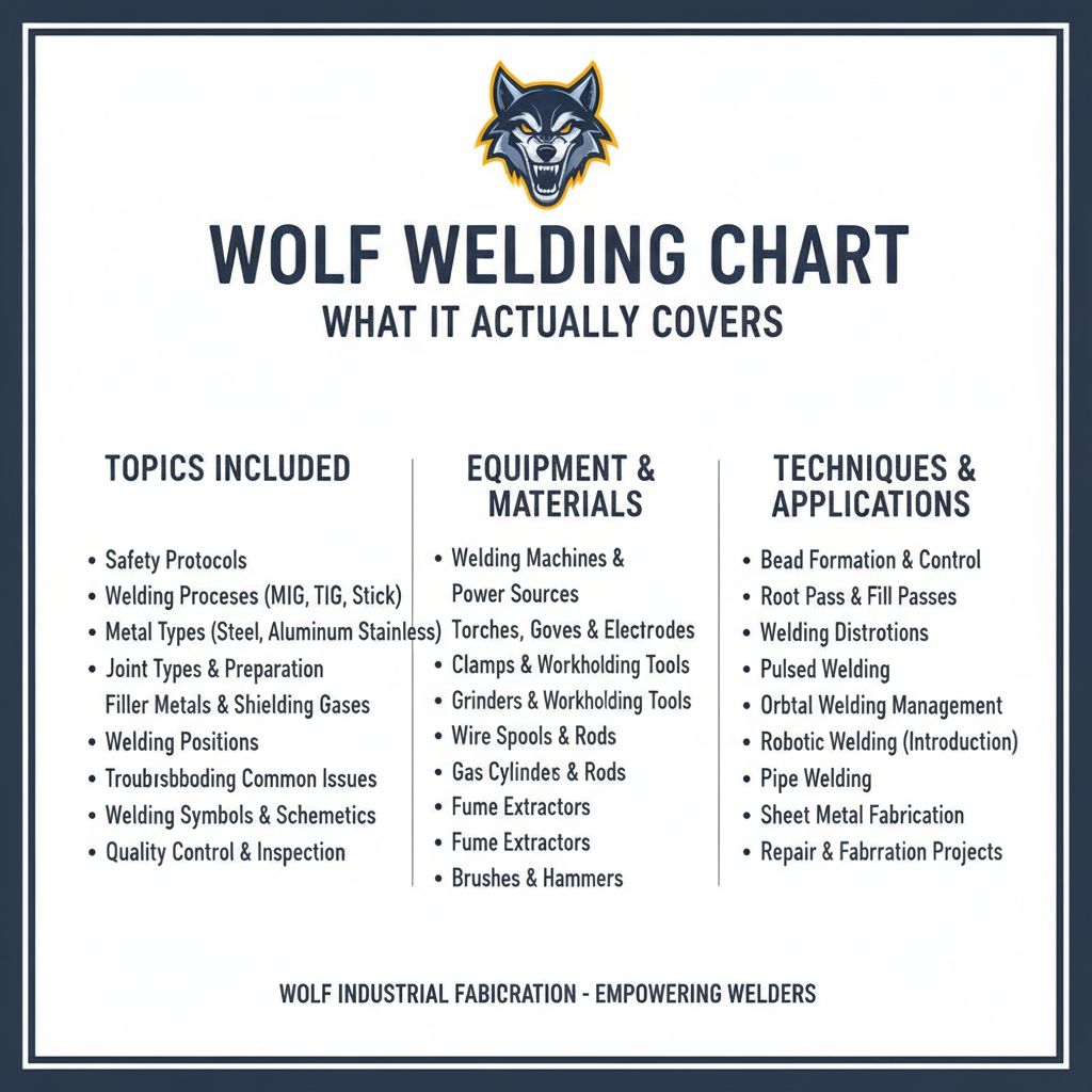 Create a chart of What the Wolf Welding Chart Actually Covers