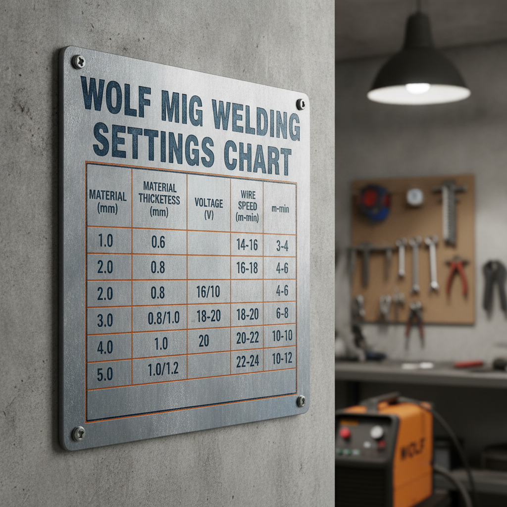 Wolf MIG Welding Settings Chart
