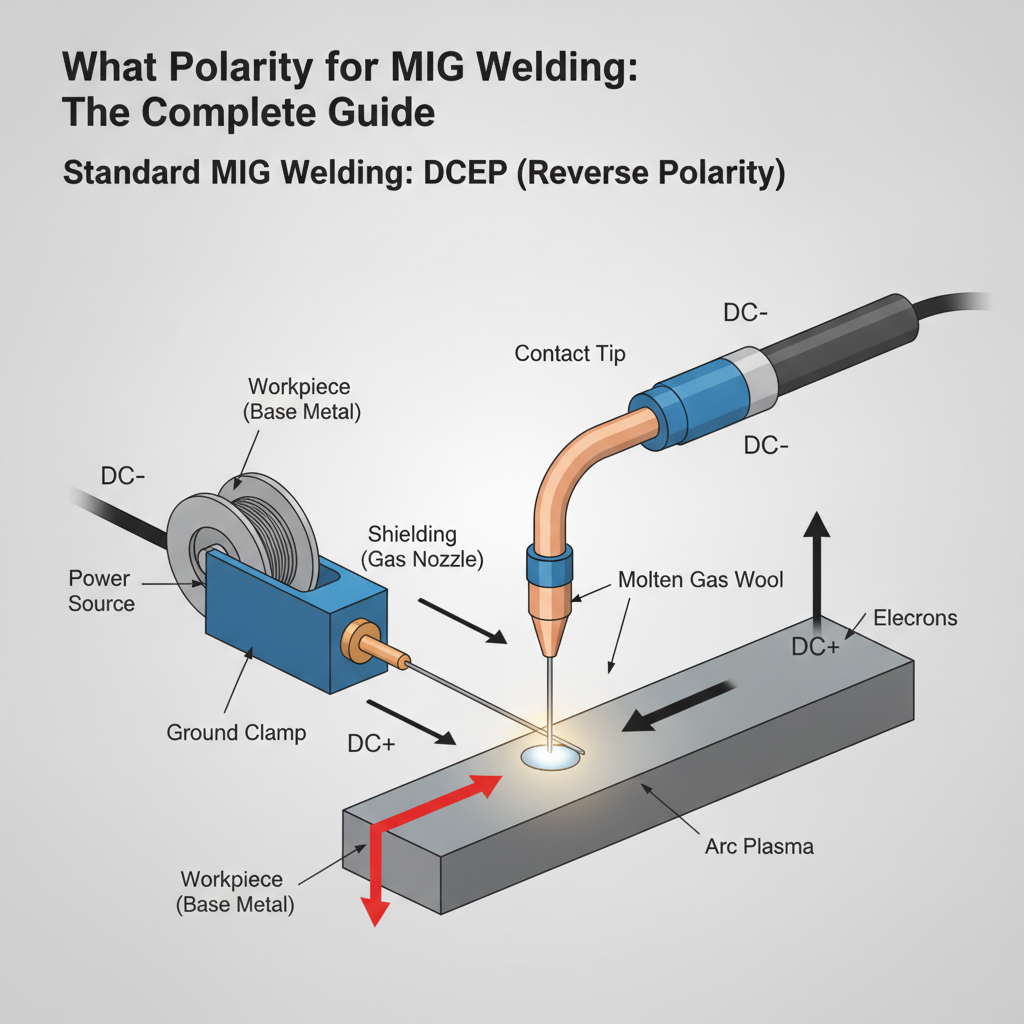 Standard MIG Welding: DCEP (Reverse Polarity)