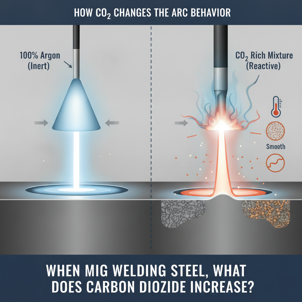 When MIG Welding Steel, What Does Carbon Dioxide Increase? 1 How CO₂ Changes the Arc Behavior