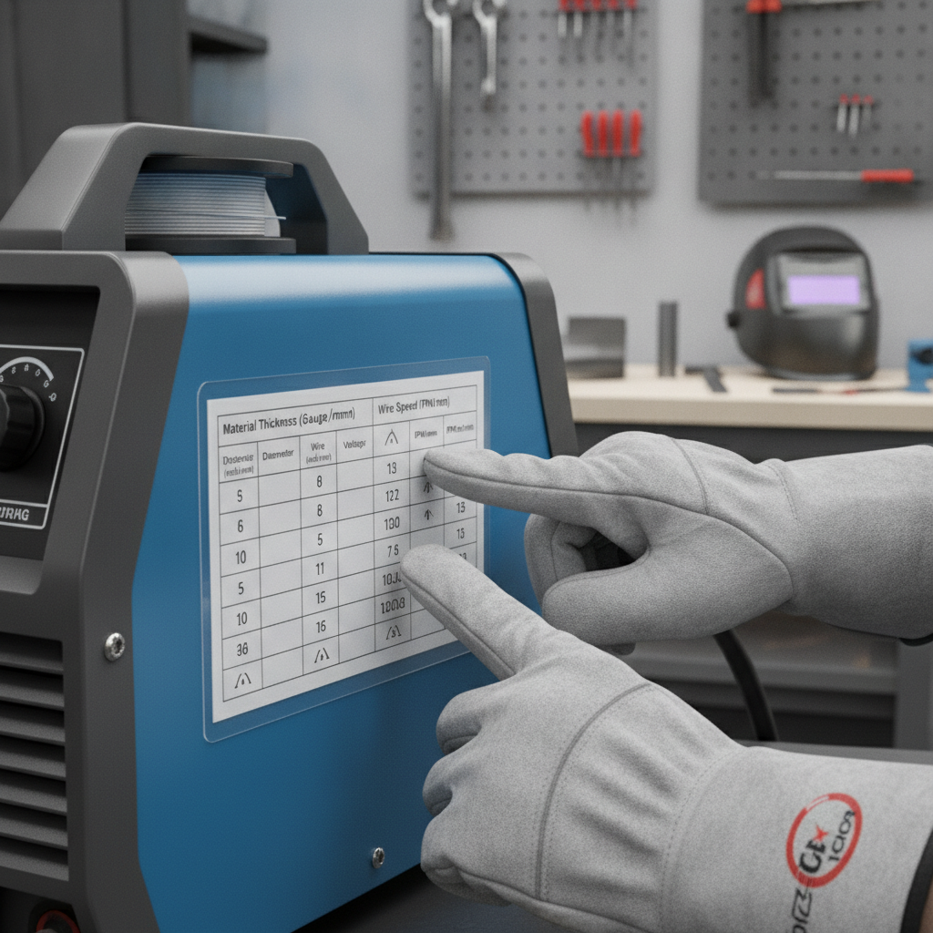 How to Adjust a MIG Welder 2 How to Read the Settings Chart on Your Welder