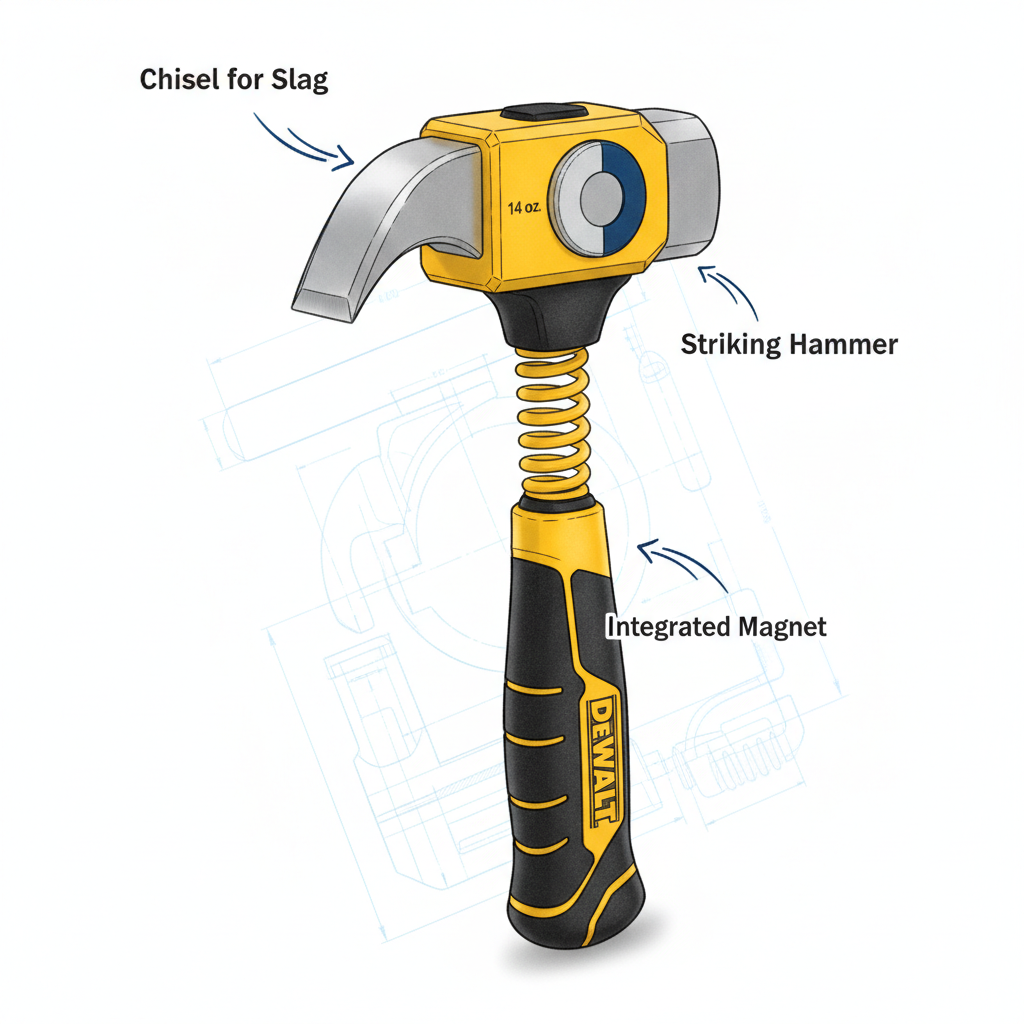 Key Features of the DeWalt 14 oz MIG Weld Hammer