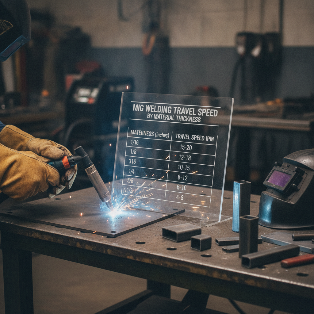 MIG Welding Travel Speed Chart: How Fast Should You Move? 2 MIG Welding Travel Speed Chart by Material Thickness